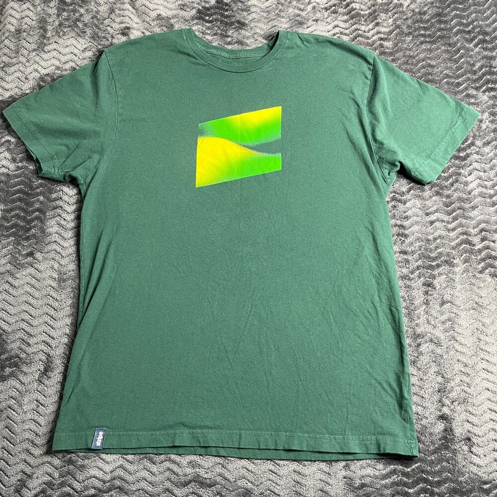 Stripe Short Sleeve Green T Shirt Size Large